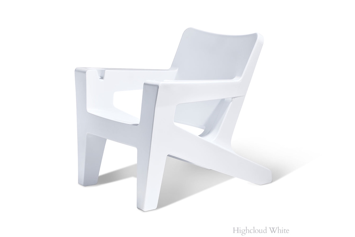 BASK tanning-ledge Adirondack chair for shallow in-pool ledges, white